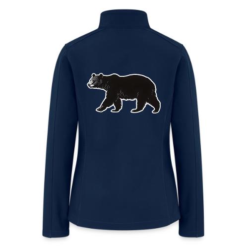 Midnight Black Bear - Women’s Soft Shell Jacket