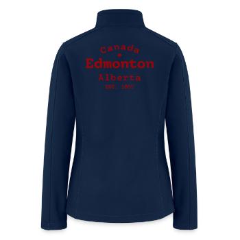 Edmonton Stamp Heritage 1867 - Women’s Soft Shell Jacket - navy - Back