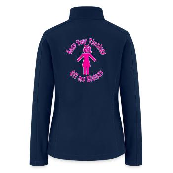Keep Your Theology Off My Biology - Women’s Soft Shell Jacket - navy - Back