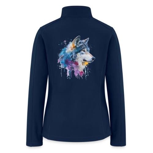 Splash-Art Wolf Head - Women’s Soft Shell Jacket
