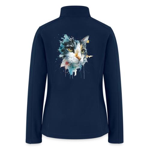 Watercolor cat face - Women’s Soft Shell Jacket