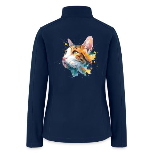 Cat: Feline Ink Burst - Women’s Soft Shell Jacket