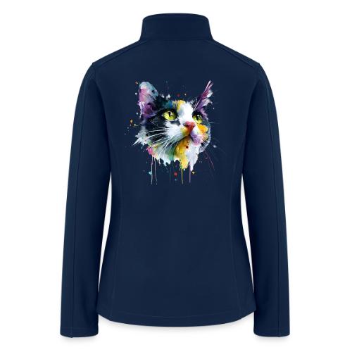 Cat: Painted Purr Expression - Women’s Soft Shell Jacket