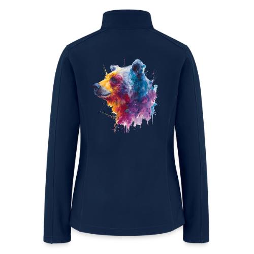 Watercolor Bear Portrait - Women’s Soft Shell Jacket
