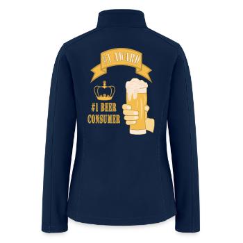 Beer lover award for drinking king St Patrick Day - Women’s Soft Shell Jacket - navy - Back