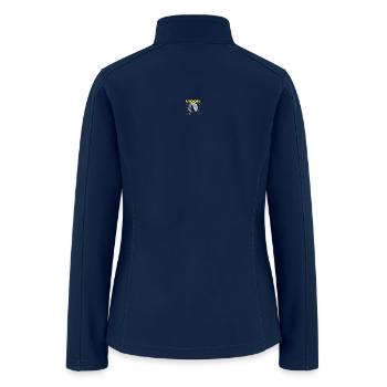 Minimalist Wolf Howling Full Moon Streetwear - Women’s Soft Shell Jacket - navy - Back