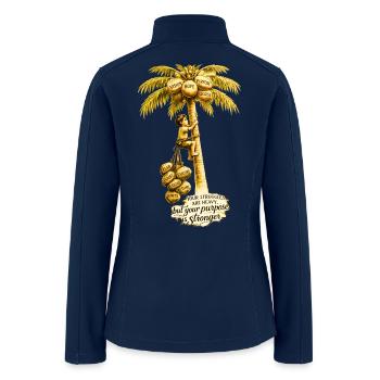 Climb Higher Despite Fear Inspirational Vintage - Women’s Soft Shell Jacket - navy - Back