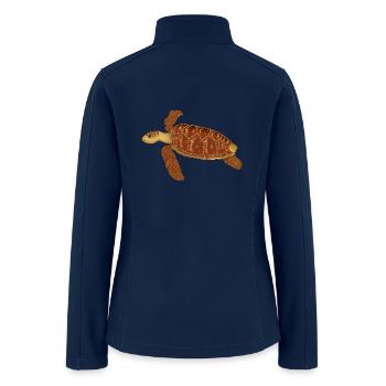 Sea Turtle - Women’s Soft Shell Jacket - navy - Back
