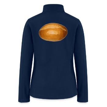 brot broetchen crossaint baecker baguette bread bu - Women’s Soft Shell Jacket - navy - Back