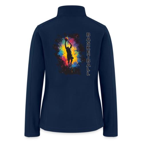 High Energy Basketball Paint Splatter Art - Women’s Soft Shell Jacket