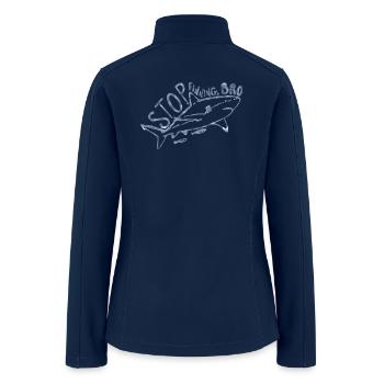 Save the Sharks Shark Fish Animal - Women’s Soft Shell Jacket - navy - Back