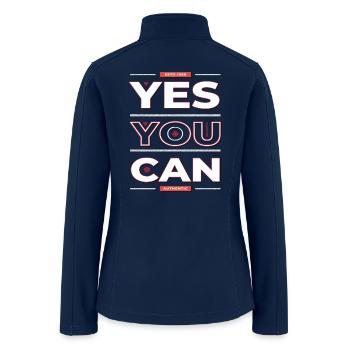 motivational quotes for life aesthetic - Women’s Soft Shell Jacket - navy - Back