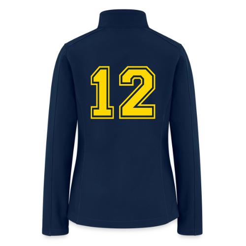 Number 12 in a classic athletic collegiate font - Women’s Soft Shell Jacket