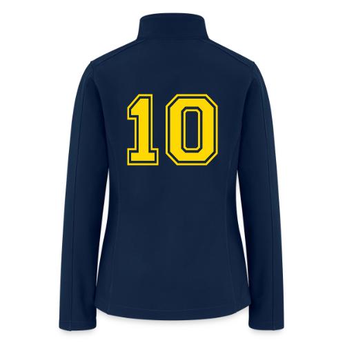Number 10 in a classic athletic collegiate font - Women’s Soft Shell Jacket