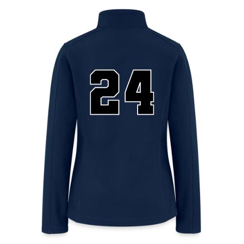Varsity Number 24 College Font - Women’s Soft Shell Jacket