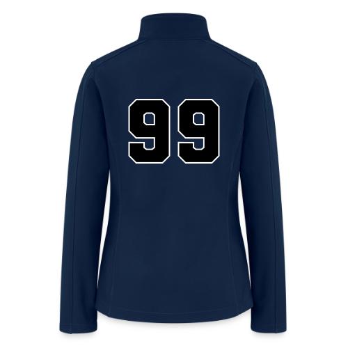 Varsity Number 99 Athletic Font - Women’s Soft Shell Jacket