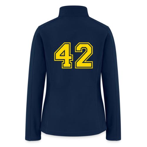 Number 42 in a classic athletic collegiate font - Women’s Soft Shell Jacket