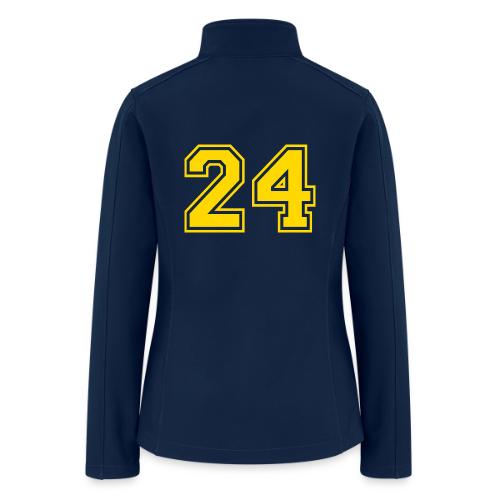 Number 24 in a classic athletic collegiate font - Women’s Soft Shell Jacket