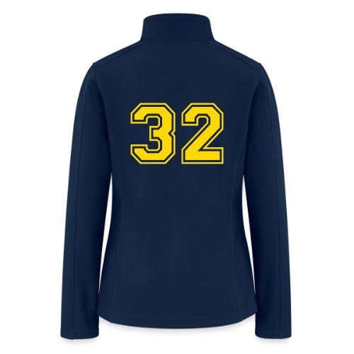 Number 32 in a classic athletic collegiate font - Women’s Soft Shell Jacket