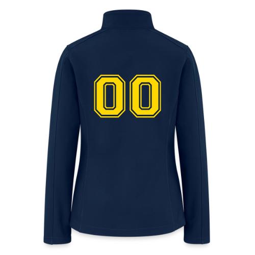Number 00 in a classic athletic collegiate font - Women’s Soft Shell Jacket