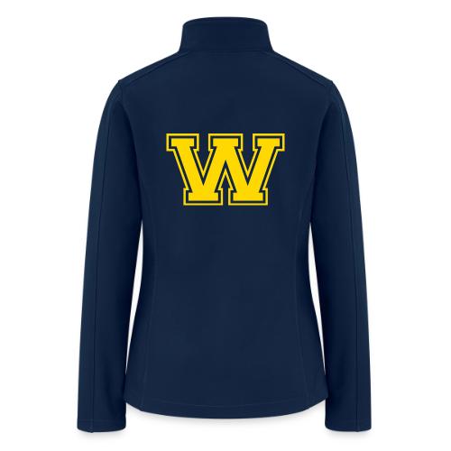 Letter W – Capital Athletic Alphabet Monogram - Women’s Soft Shell Jacket