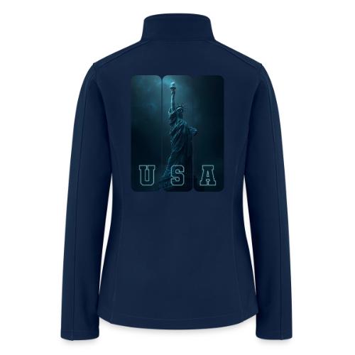 Neon Liberty USA Triptych - Women’s Soft Shell Jacket