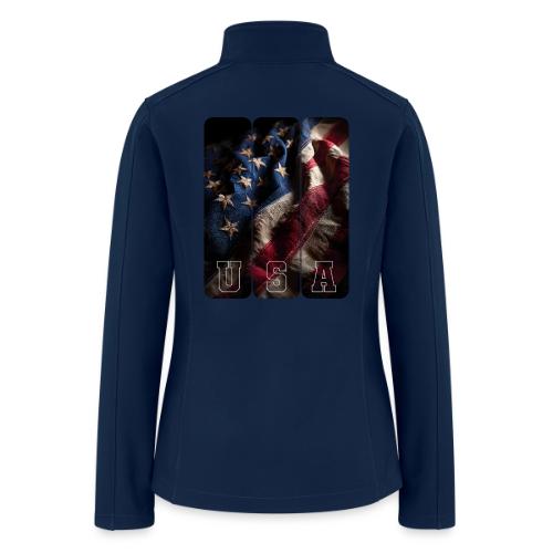 USA: Worn Stars and Stripes - Women’s Soft Shell Jacket