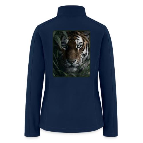 Tiger Jungle Eyes Wildlife Design - Women’s Soft Shell Jacket