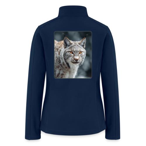Lynx Portrait Piercing Eyes Design - Women’s Soft Shell Jacket