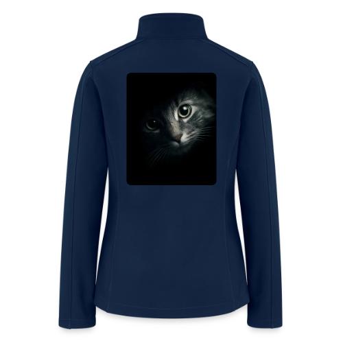 Cat Face in Shadow Close-Up Design - Women’s Soft Shell Jacket