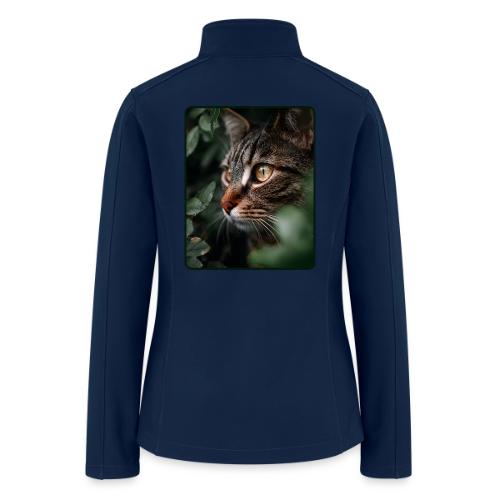 Tabby Cat Jungle Eyes Design - Women’s Soft Shell Jacket