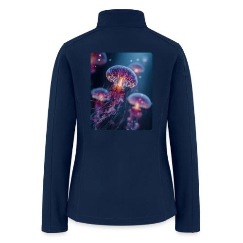 Glowing Jellyfish Deep Sea Design - Women’s Soft Shell Jacket