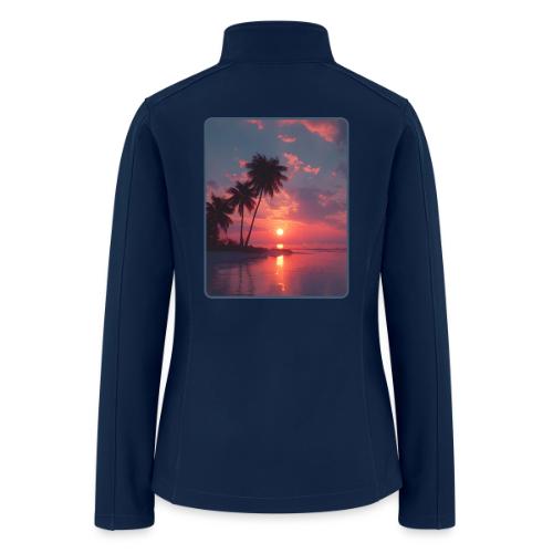 Tropical Sunset Ocean Reflection Design - Women’s Soft Shell Jacket