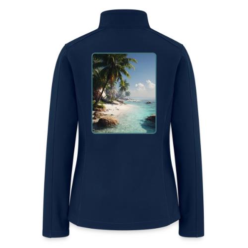 Tropical Beach Paradise Palm Design - Women’s Soft Shell Jacket