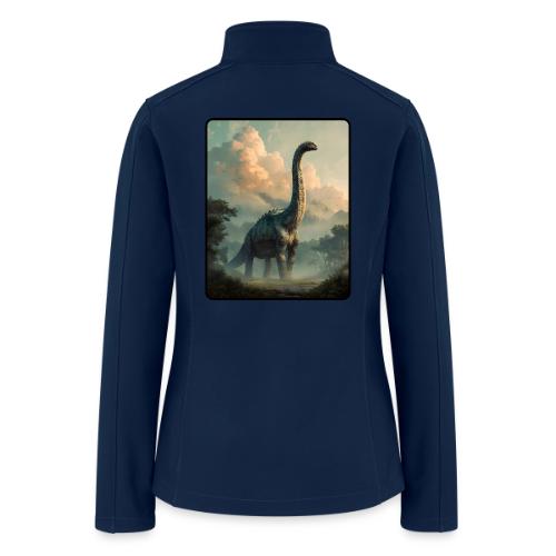 Brachiosaurus Prehistoric Scene Design - Women’s Soft Shell Jacket