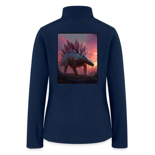 Stegosaurus Sunset Forest Design - Women’s Soft Shell Jacket