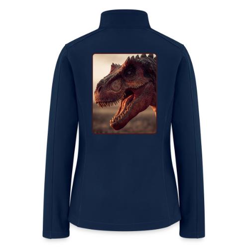 T Rex Roaring Close-Up Design - Women’s Soft Shell Jacket