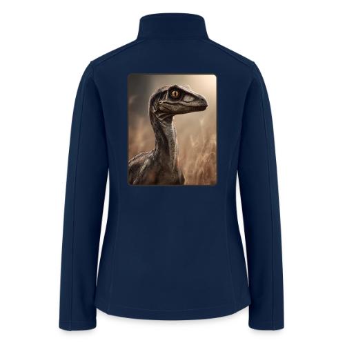 Velociraptor Feathered Portrait Design - Women’s Soft Shell Jacket
