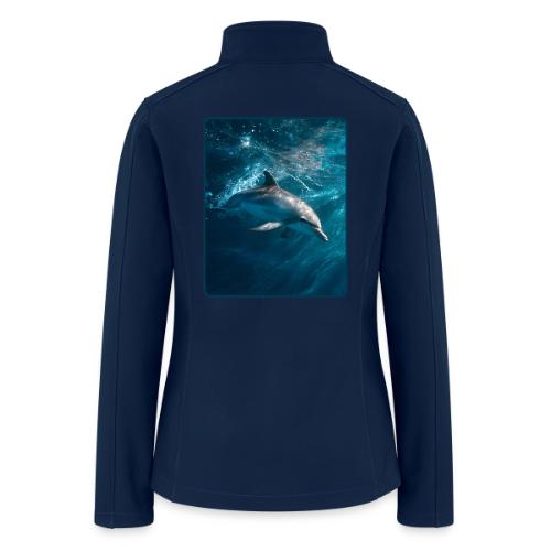 Dolphin Sunlit Ocean Serenity Design - Women’s Soft Shell Jacket