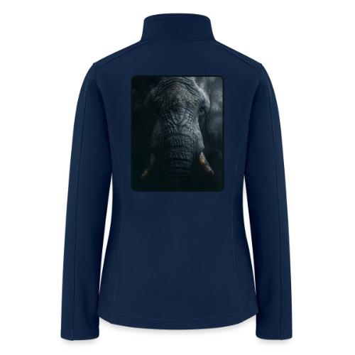 Shadow Elephant Intense Eyes Design - Women’s Soft Shell Jacket