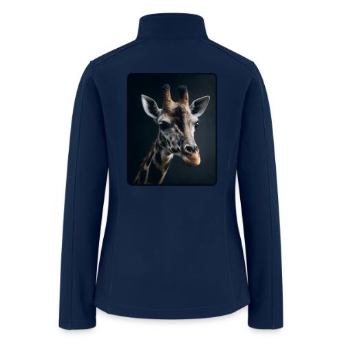 Majestic Giraffe Artistic Portrait Design - Women’s Soft Shell Jacket