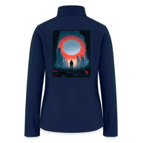 Cosmic Portal Future City Design - Women’s Soft Shell Jacket