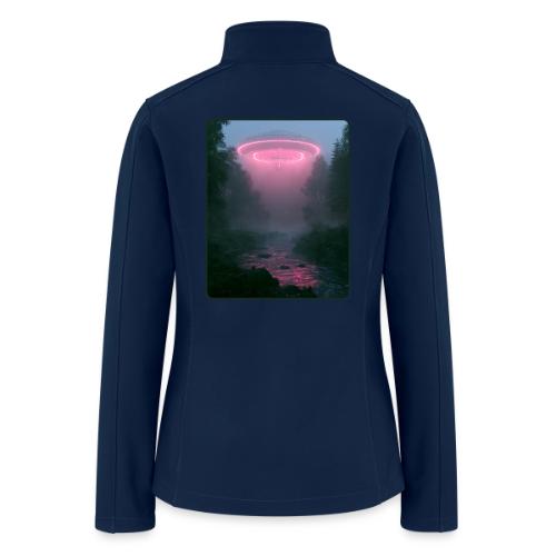 Neon UFO Forest River Design - Women’s Soft Shell Jacket