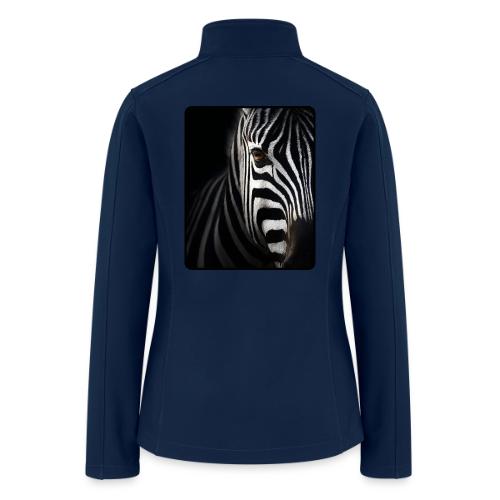 Zebra High Contrast Portrait Design - Women’s Soft Shell Jacket