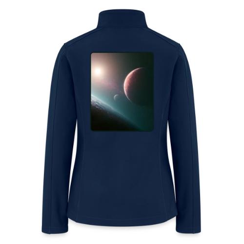 Deep Space Planet Horizon Art - Women’s Soft Shell Jacket