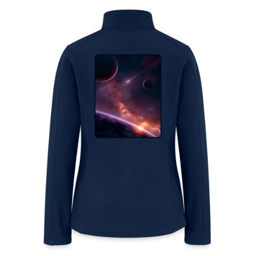 Cosmic Sunset Nebula Space Art - Women’s Soft Shell Jacket