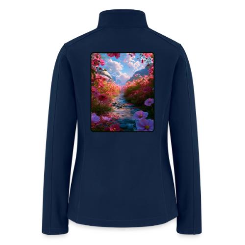 Dreamy Cosmos Valley Landscape Art - Women’s Soft Shell Jacket