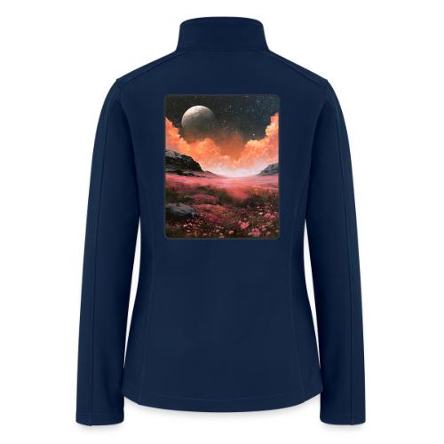 Moonlit Fantasy Flower Landscape - Women’s Soft Shell Jacket