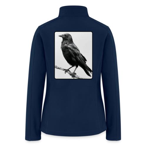 Raven Black and White Art Design - Women’s Soft Shell Jacket