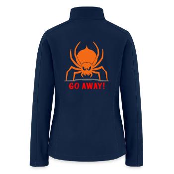 Go Away Spider Vector 3 Colors - Women’s Soft Shell Jacket - navy - Back